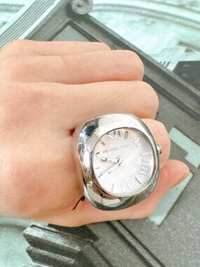 Michael Kors MK4873 Rylee Silver-Tone Ring Watch